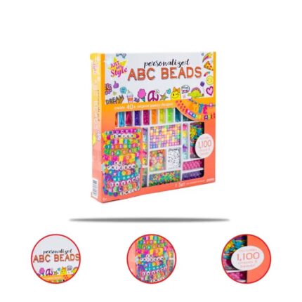 Just My Style ABC Beads Multi-Color Plastic Alphabet (Pack Of 2)