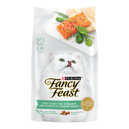Fancy Feast Dry Cat Food with Ocean Fish and Salmon 12 Pound Bag