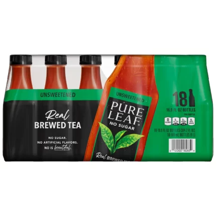 Pure Leaf Unsweetened Iced Tea, 16.9 ounce, Pack of 18
