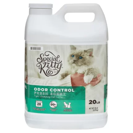 Special Kitty Odor Control Tight Clumping Cat Litter, Fresh Scent, 20 Pound (Pack of 2)