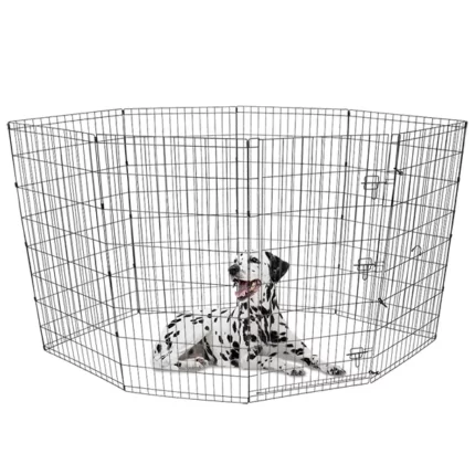 Vibrant Life 8 Panel Pet Exercise Play Pen with Door 48 Inches Height