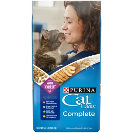 Purina Cat Chow High Protein Dry Cat Food, Complete, 6.3 Pound Bag (Pack of 2)
