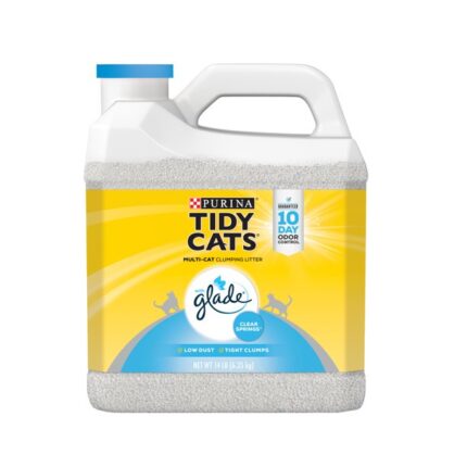 Purina Tidy Cats Clumping Cat Litter, Glade Clear Springs Multi Cat Litter, 14 Pound Jug (Pack of 2)