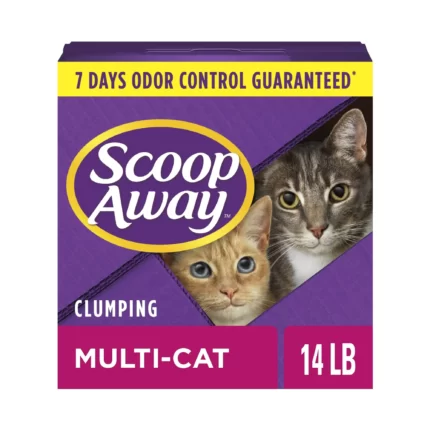 Scoop Away Multi-Cat Clumping Cat Litter, Scented, 14 Pound (Pack of 2)
