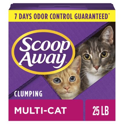 Scoop Away Multi-Cat Clumping Cat Litter, Scented, 25 Pound (Pack of 2)