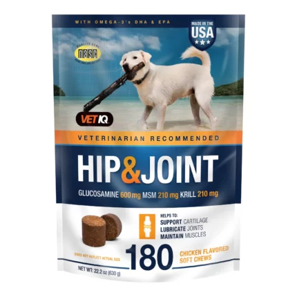 VETIQ Hip & Joint Supplement for Dogs Chicken Flavored Soft Chews 22.2 ounce 180 Count