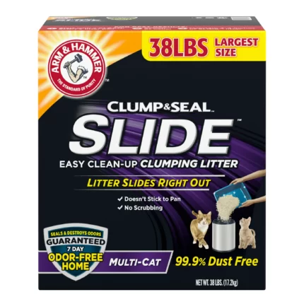 Arm & Hammer SLIDE Easy Clean-Up Multi-Cat Clumping Cat Litter, 38 Pound