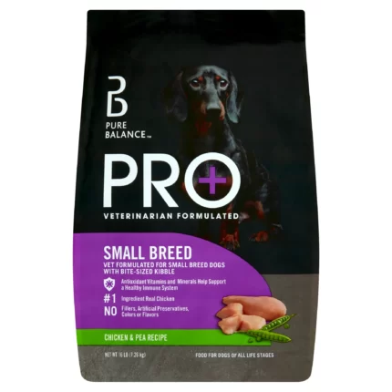 Pure Balance Pro Small Breed Chicken Pea Recipe Dry Dog Food 8 Pound