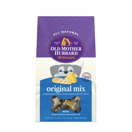 Old Mother Hubbard by Wellness Classic Original Mix Natural Mini Oven Baked Biscuits Dog Treats 20 Ounce Bag(Pack of 3)