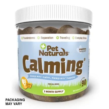 Pet Naturals Calming for Dogs Behavioral Support Supplement 90 Bite Sized Chews (Pack of 2)