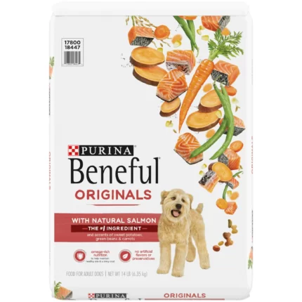 Purina Beneful Originals With Natural Salmon Skin and Coat Support Dry Dog Food 14 Pound Bag