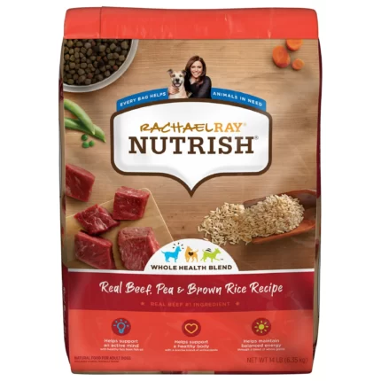 Rachael Ray Nutrish Real Beef Pea & Brown Rice Recipe Dry Dog Food 14 Pound Bag (Packaging May Vary)