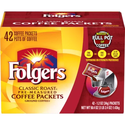 Folgers Classic Roast Ground Coffee Packets (1.2 Ounce. 42 ct.)