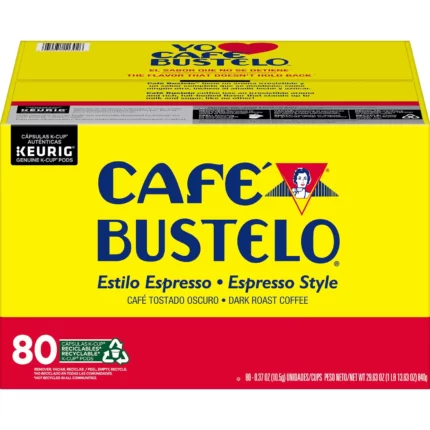 Café Bustelo Espresso Style Dark Roast Coffee Keurig K-Cup Pods 80 Count