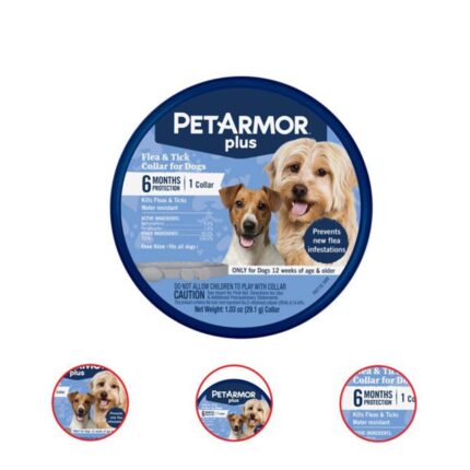 PETARMOR Plus Flea & Tick Collar for Dogs One-Size Fits All Collar 1 Count
