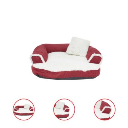 Aspen Pet Sofa with Pillow Dog Bed Medium Assorted Color