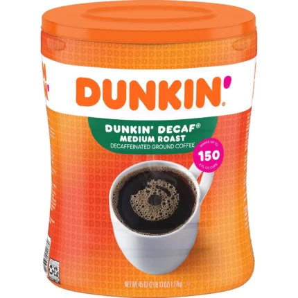 Dunkin' Donuts Decaffeinated Ground Coffee Medium Roast 45 Ounce