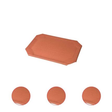 The Original Coolaroo Elevated Pet Dog Bed Replacement Cover Small Terracotta (Pack Of 2)