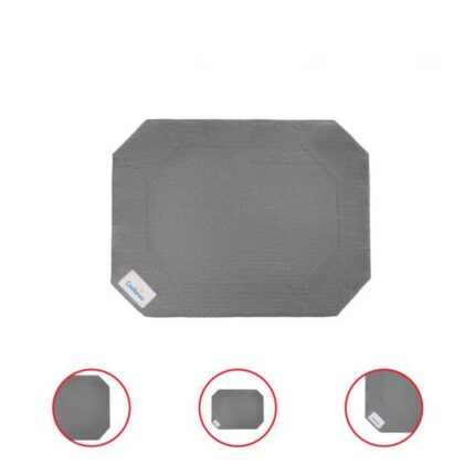 The Original Coolaroo Elevated Pet Dog Bed Replacement Cover Small Gray (Pack Of 2)