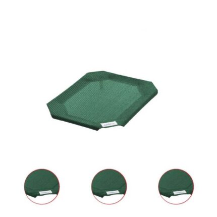 The Original Coolaroo Elevated Pet Dog Bed Replacement Cover Small Brunswick Green (Pack Of 2)