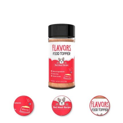 FLAVORS by Beaumont Basics Food Topper for Dogs Red Meat Recipe 6 Ounce (Pack of 2)