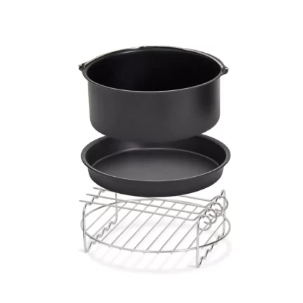 Dash 6-Quart Family Air Fryer Accessory Kit with Cooking Rack and Skewer Baking Dish & Pizza Pan