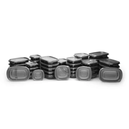 Rubbermaid 100-Piece Meal Prep Food Storage Containers Set - Black