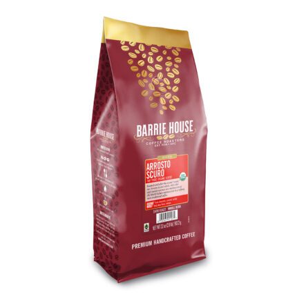 Barrie House Fair Trade Organic Whole Bean Coffee, Arrosto Scuro (32 oz.)