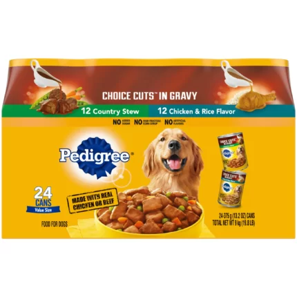Pedigree Choice Cuts in Gravy Stew Chicken & Rice Wet Dog Food Variety Pack (24) 13.2 ounce Cans