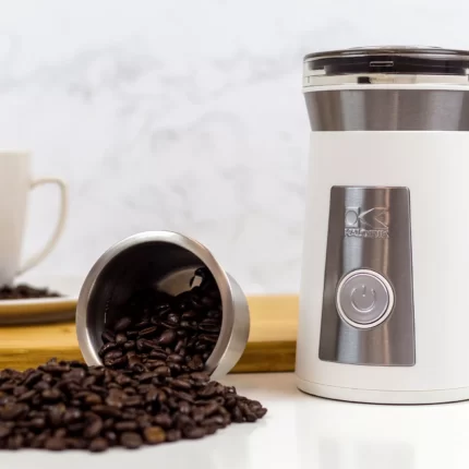 Kalorik Coffee and Spice Grinder White and Stainless Steel