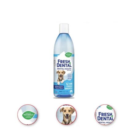 Naturel Promise Fresh Dental Dog Breath Freshener Water Additive for Dogs 16 ounce Bottle(Pack of 3)