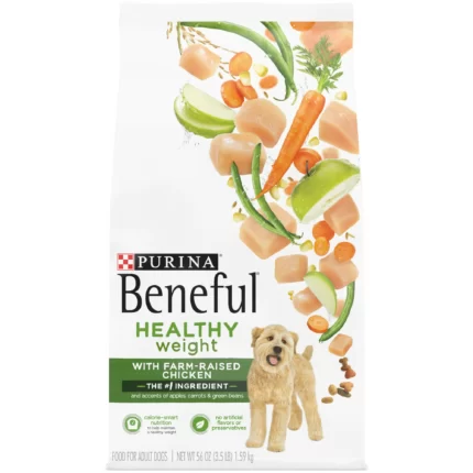 Purina Beneful Healthy Weight Dry Dog Food With Farm Raised Chicken 3.5 Pound Bag (Pack Of 3)