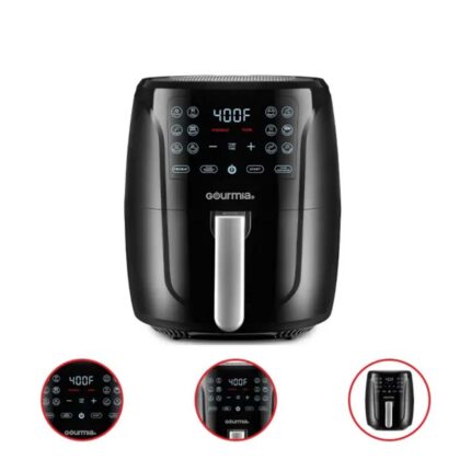 Gourmia 6-Qt Digital Air Fryer with Guided Cooking Black