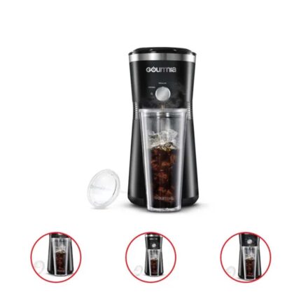 Gourmia Iced Coffee Maker with 25 fl Ounce Reusable Tumbler Black