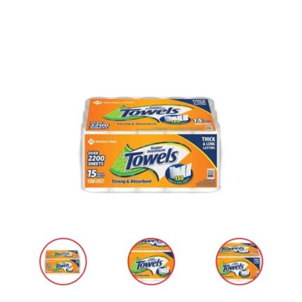Member's Mark Super Premium 2-Ply Select & Tear Paper Towels (150 sheets/roll 15 rolls)