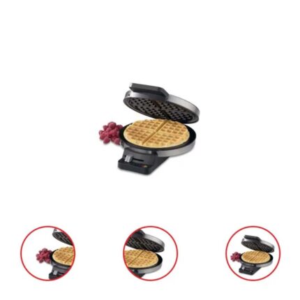 Cuisinart 1-Waffle Round Electric Waffle Maker Stainless Steel