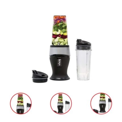 Ninja Fit Personal Single Serve Blender Two 16 Ounce Cups Gray/Black