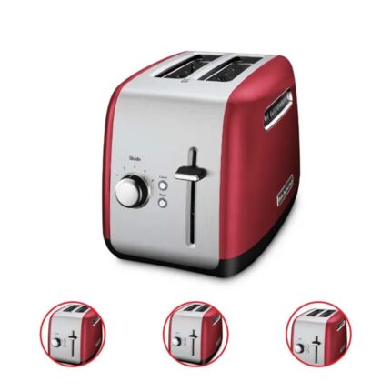 KitchenAid 2 Slice Toaster with Manual Lift Lever Red & Silver