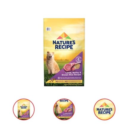 Nature’s Recipe Original Dry Dog Food for Adult Dogs Lamb & Rice Recipe 24 Pound Bag