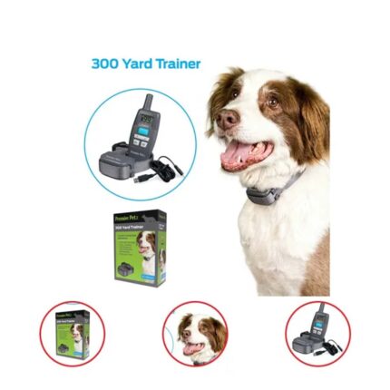 Premier Pet 300 Yard Remote Trainer Corrects Unwanted Behaviors for All Size Dogs 3 Correction Modes Tone Vibration & Static Rechargeable Waterproof Adjustable Expandable to 2 Dogs