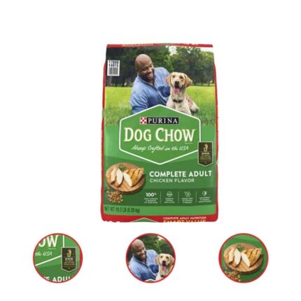 Purina Dog Chow Complete Adult Dry Dog Food Kibble With Chicken Flavor 18.5 Pound Bag