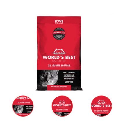 World's Best Cat Litter Multiple Cat Unscented Cat Litter 15 Pound