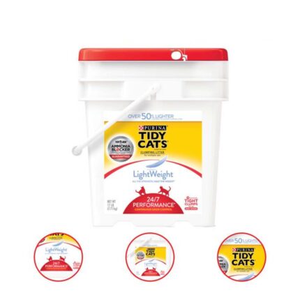 Purina Tidy Cats Light Weight Low Dust Clumping Cat Litter 24/7 Performance Multi Cat Litter 17 Pound Pail