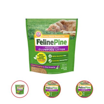 Feline Pine Cat Litter Natural Pine Clumping Litter 8 Pound (Pack Of 2)