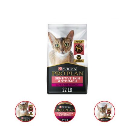Purina Pro Plan Sensitive Skin and Stomach Lamb Rice Dry Cat Food 22 Pound Bag