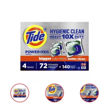 Tide Hygienic Clean Heavy Duty Power PODS Laundry Detergent Pacs Original (72 Count )