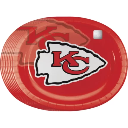 NFL Paper Platter Plates, 10" x 12" (55 ct.) (Kansas City Chiefs)