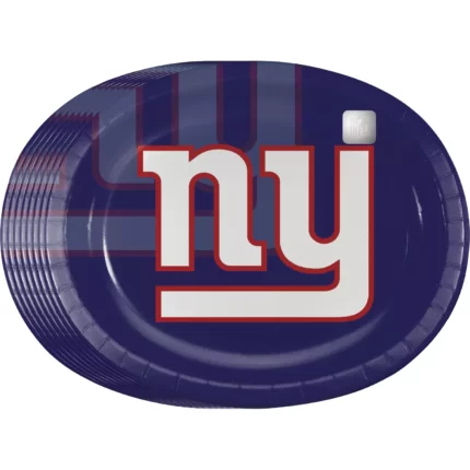 NFL Paper Platter Plates, 10" x 12" (55 ct.) (New York Giants)