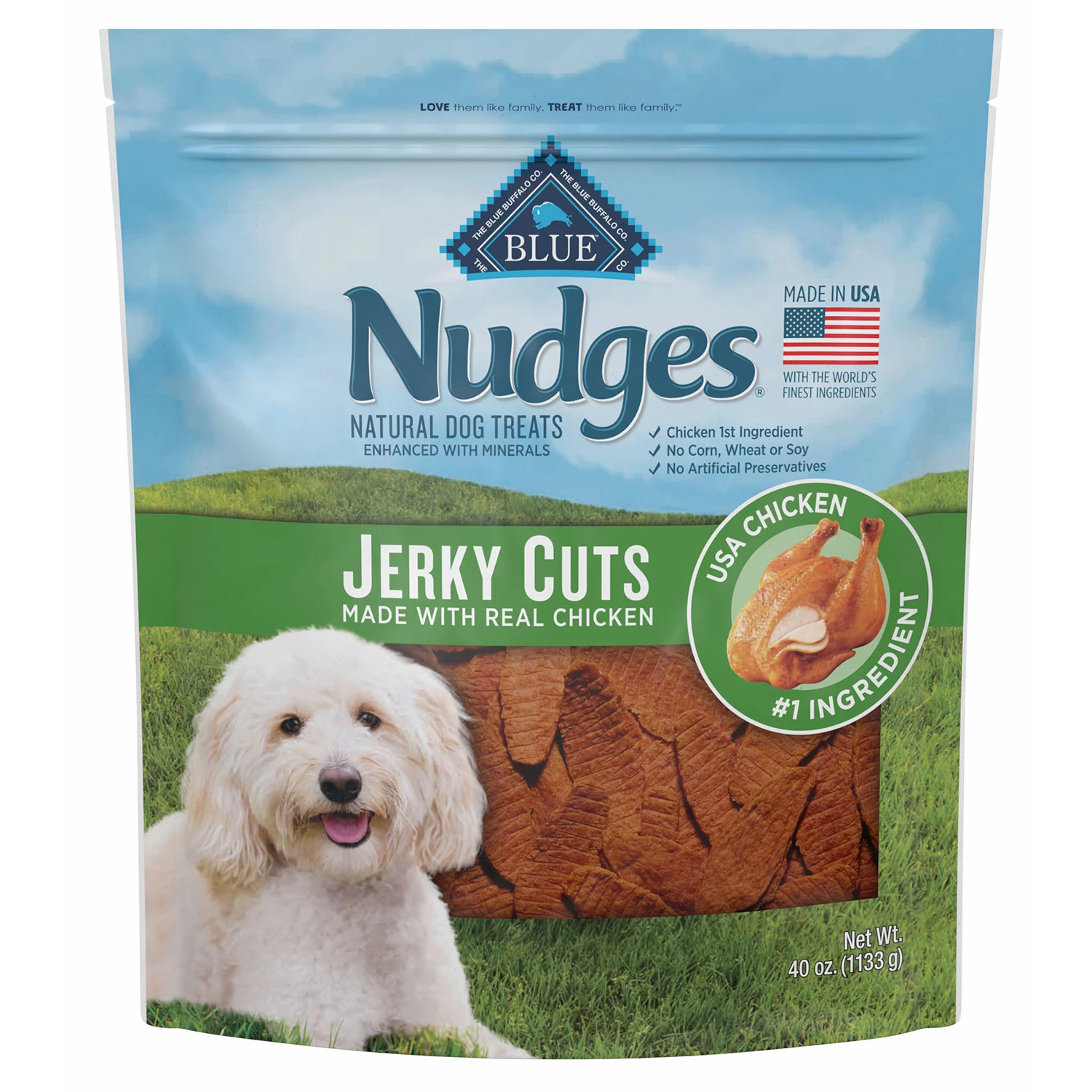 Blue Buffalo Nudges Natural Jerky Cut Dog Treats