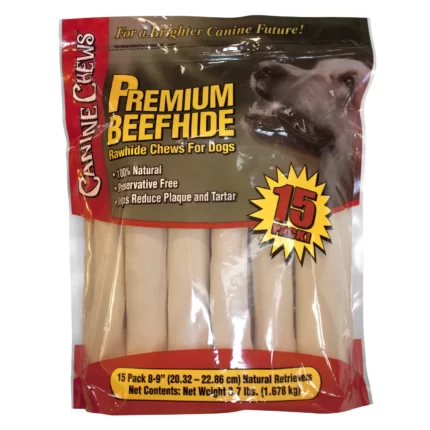Canine Chews Premium All-Natural Beef Hide Canine Retrievers (15 ct.)